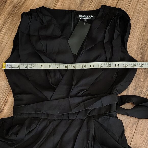 Rachael G. Grecian Style Dress with Slings, High Back, Black, Size 2 and 4 - Picture 10 of 12